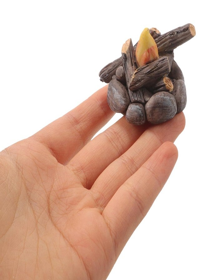 SHINEOFI Miniature Bonfire Model - Fake Campfire Ornament Micro Landscape Prop for Dollhouse, Diorama, Holiday Decor, Garden Scenes, DIY Craft Projects - Image 3